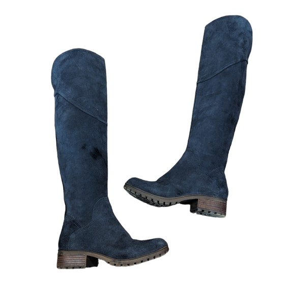 Lucky Brand Shoes - Lucky Brand Harleen Blue Suede Knee High Boot Size 6